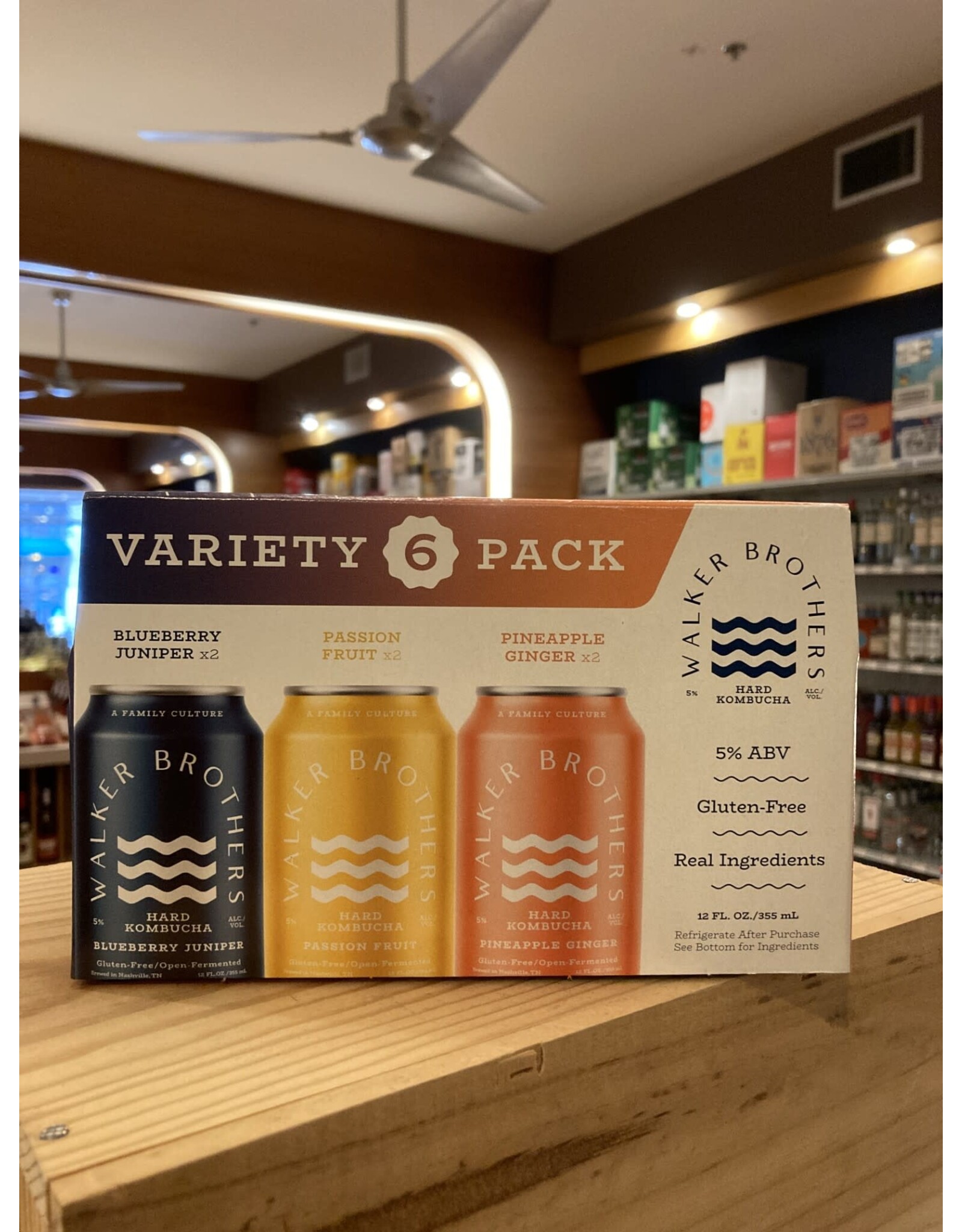 Walker Bros Hard Kombucha Variety Pack - 6x12 oz.