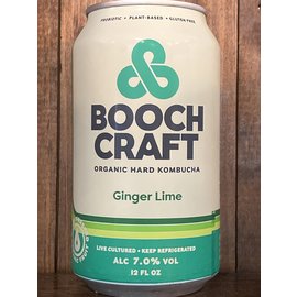 Boochcraft Ginger Lime Organic Hard Kombucha, 7% ABV, 12oz Can