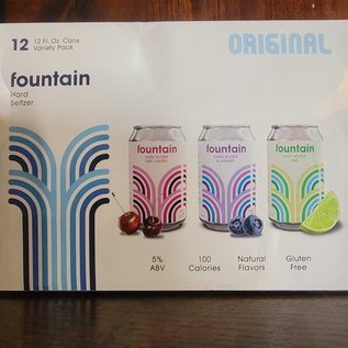 Fountain Original Variety Pack Hard Seltzer, 5% ABV, 12oz/12 Pack Cans