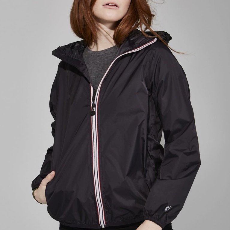 08 LIfestyle Packable Rain Jacket Solid Black