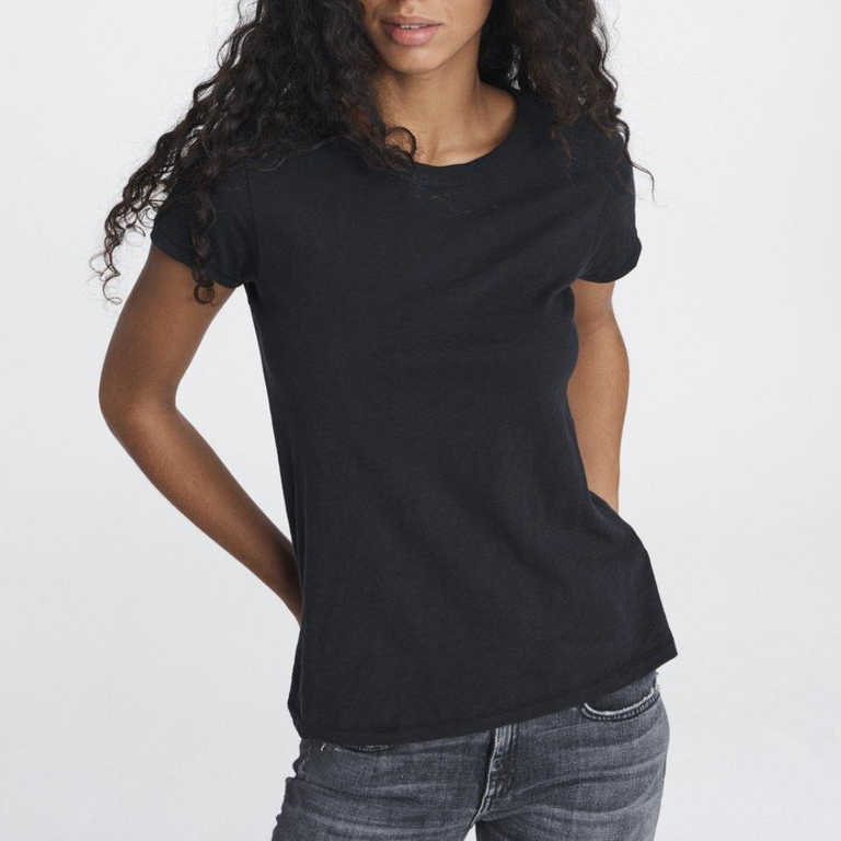 Rag & Bone The Slub (U-Neck) Tee Black