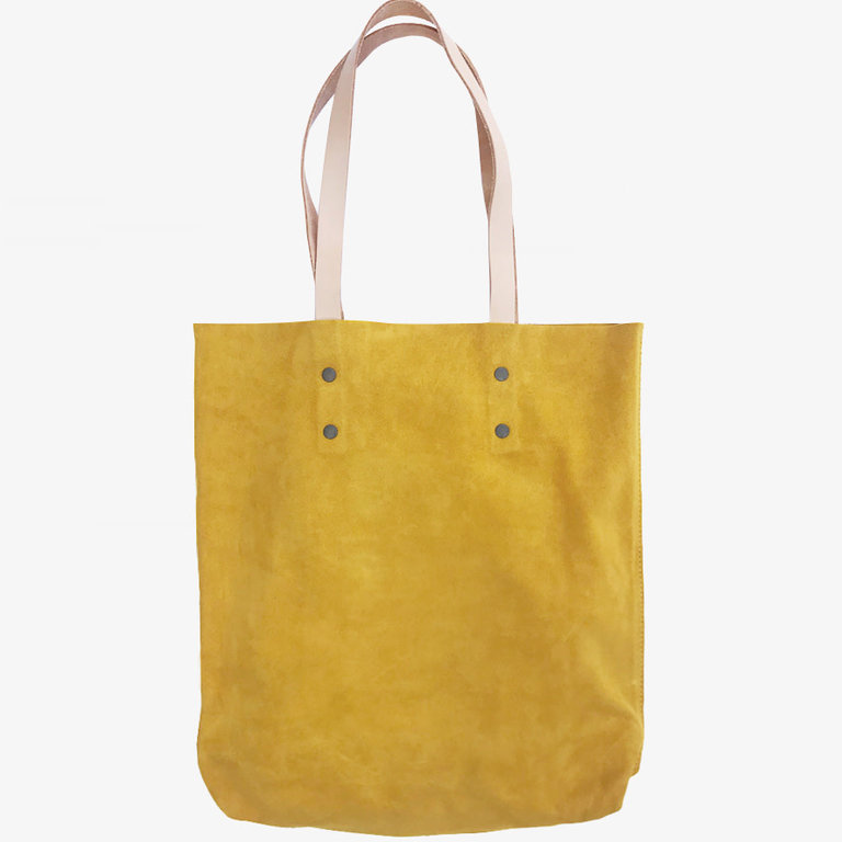 Branco Suede Tote Yellow