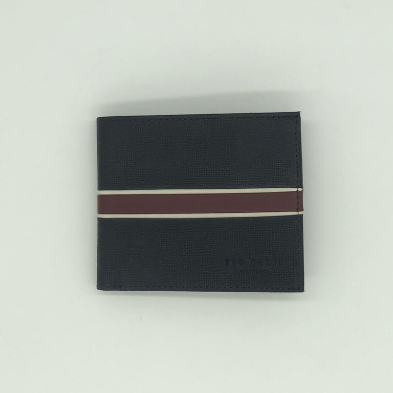 Ted Baker Trave striped leather bifold wallet