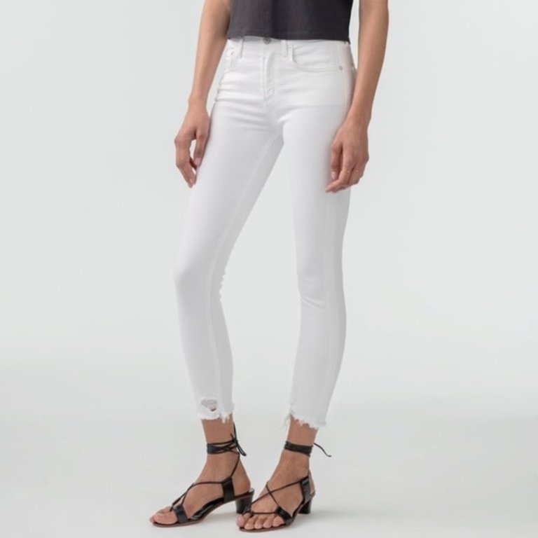 Agolde Sophie Crop Sanction White