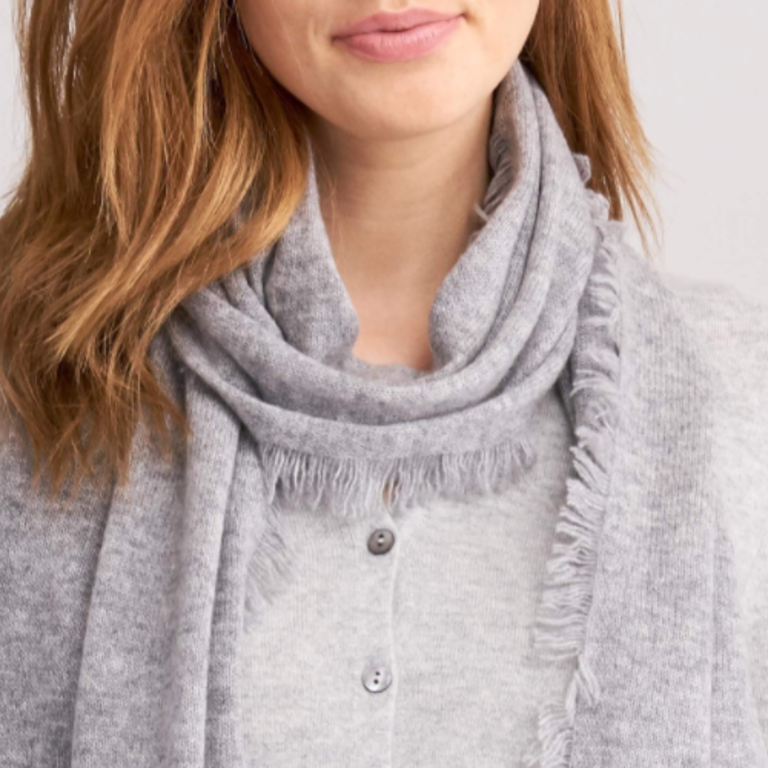 Repeat Cashmere Scarf Light Grey