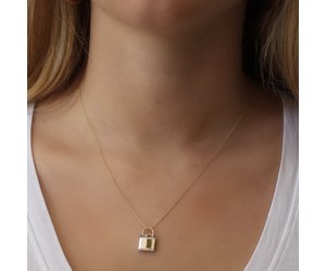 Heart Lock & Key Necklace, 14k Gold - Society Telluride
