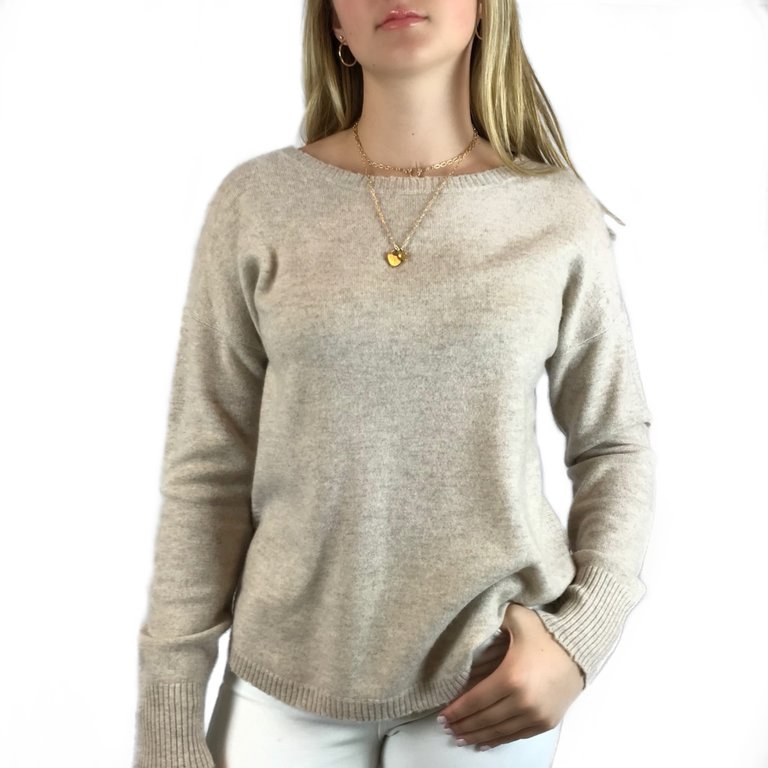 Repeat Cashmere Distressed Sweater Beige
