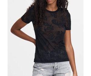 Rag \u0026 Bone Valencia Hawaiian Tee Black 