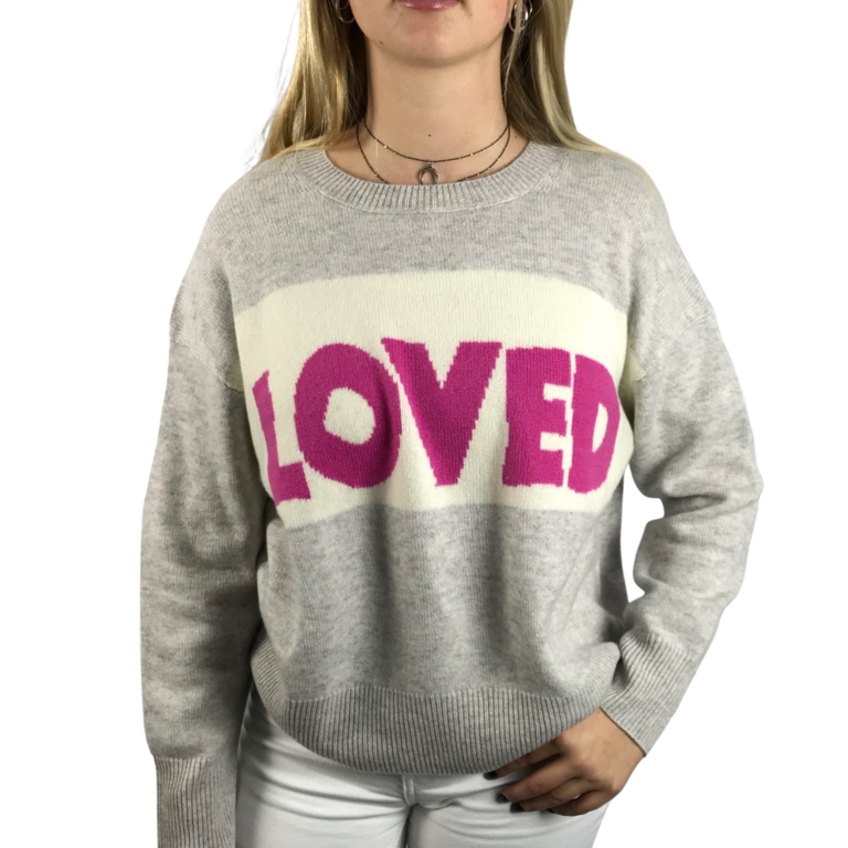 Kerri Rosenthal Boxy Loved Cashmere Sweater Pop Pink