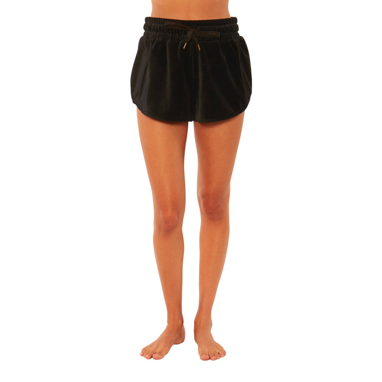 Farrah Velour Short Black