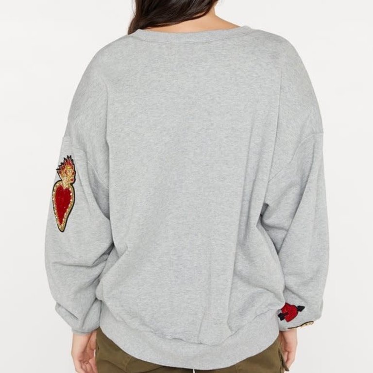Cinq a Sept Blaire Patch Pullover Grey
