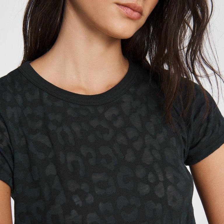 Rag & Bone All Over Cheetah Tee Black