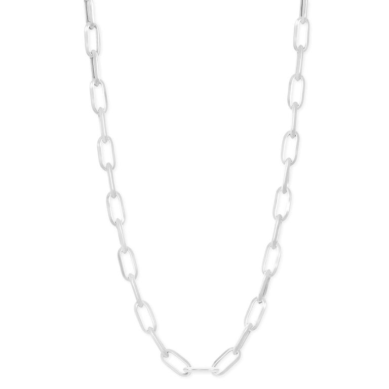 Kikichic Thick Paper Clip Link Chain Necklace Silver