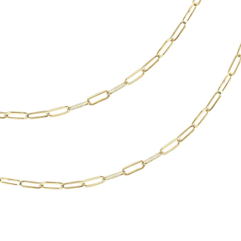 Kikichic Paper Clip Link Chain Choker (Or Double Wrap Bracelet) Gold