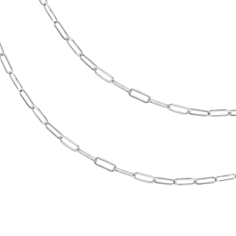 Kikichic Paper Clip Link Chain Choker (Or Double Wrap Bracelet) Silver