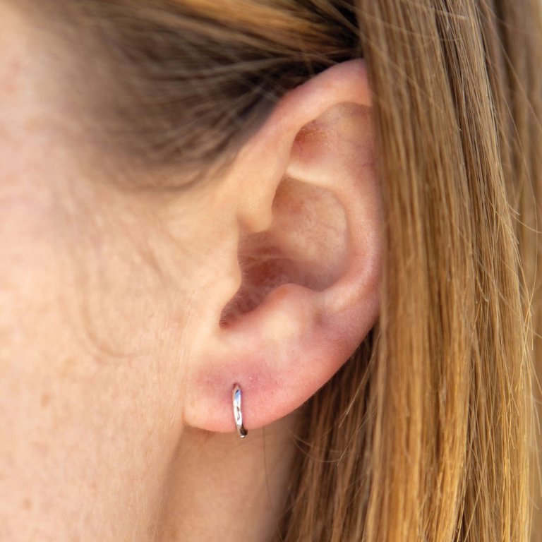 Mini Huggie Hoop Earring Silver