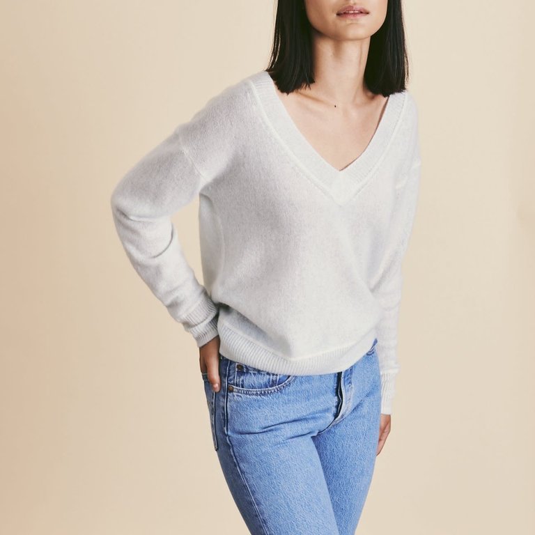 LINE The Label Cashmere V-Neck Sweater Sky