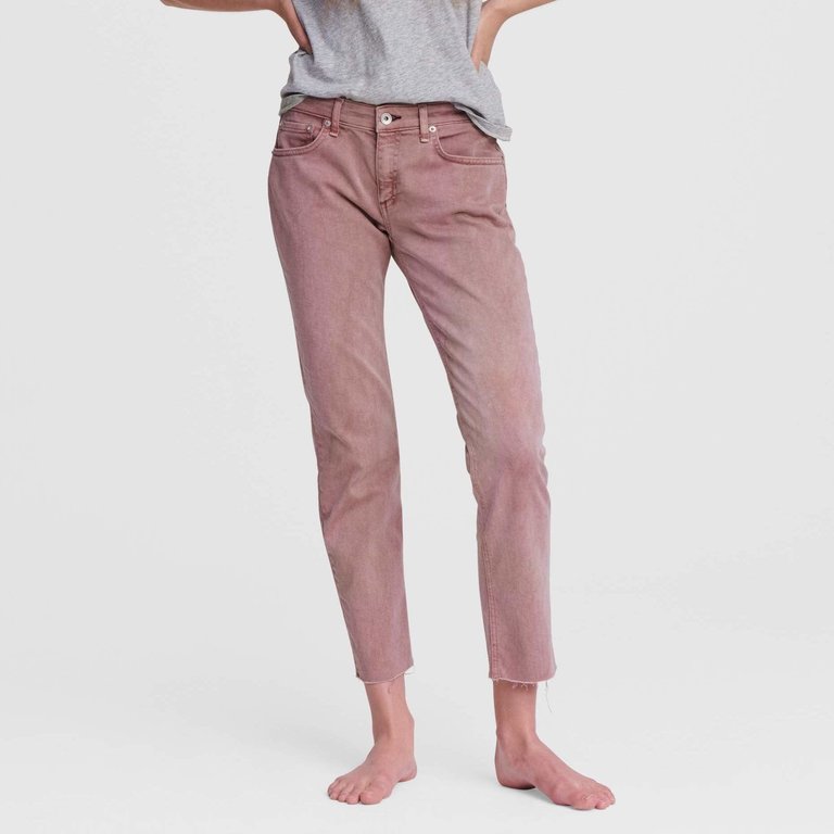 Rag & Bone Dre Low-Rise Slim Boyfriend Light Plum