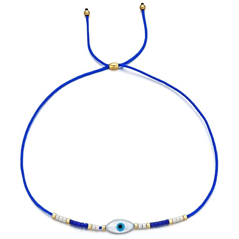 Kikichic Evil Eye Good Luck String Bracelet Blue