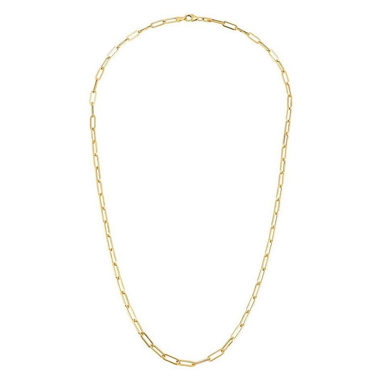 Kikichic Oval Link Paper Clip Choker 16" Gold