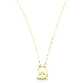 Kikichic Small Lock North Star Necklace Gold