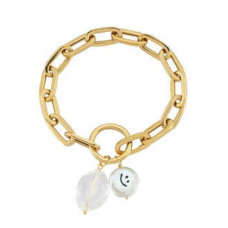 Maison Irem Gold Smiley Bracelet