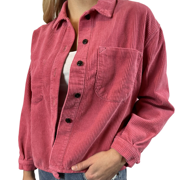 Belle rose Bright Pink Corduroy Jacket