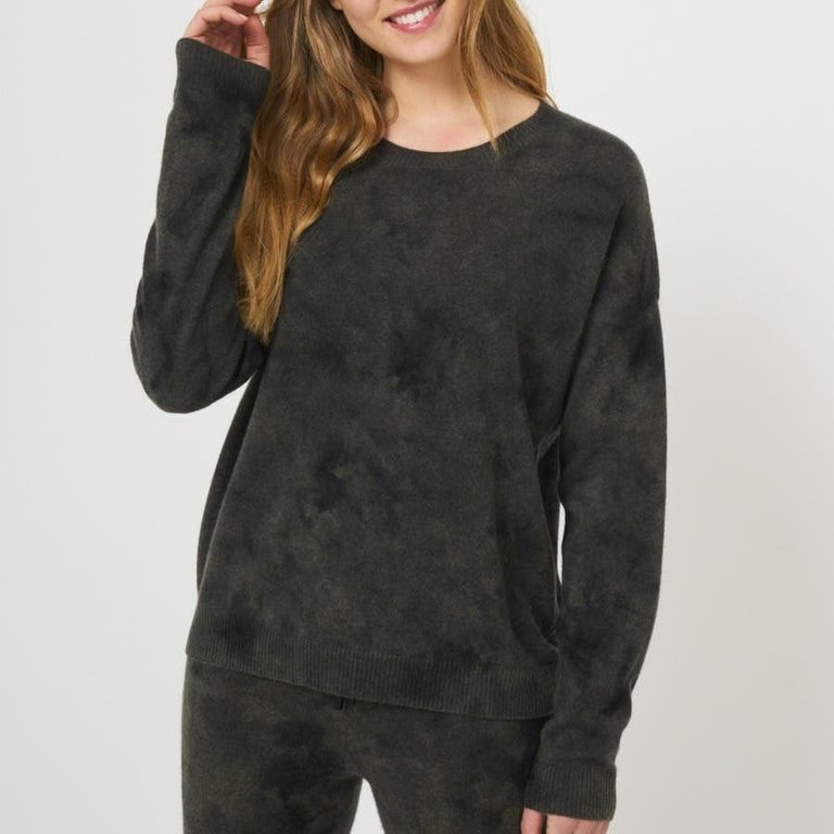 Repeat Cashmere Crew Neck Sweater Marble Green