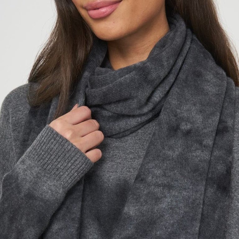 Repeat Cashmere Scarf Marble Grey
