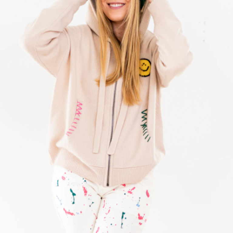 Kerri Rosenthal Boyfriend Hand Stitch Hoody Ecru