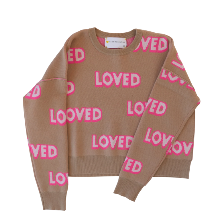 Kerri Rosenthal Sydney You Are Loved Cashmere Sweater