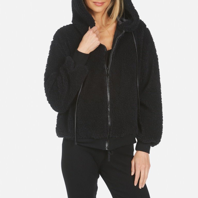 Michael Lauren Torin Sherpa Hoodie Black