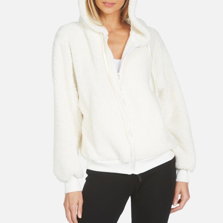 Michael Lauren Torin Sherpa Hoodie Creme