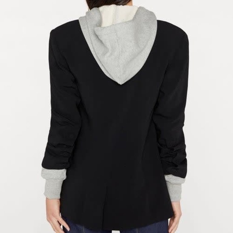 Cinq a Sept Hooded Khloe Jacket Black/Heather Grey