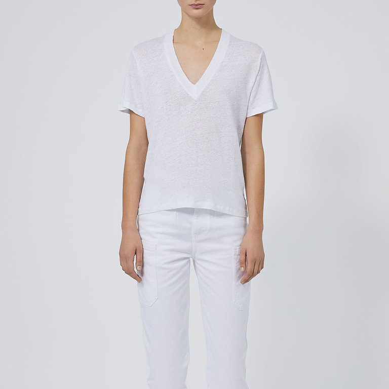 Iro Jeyla White V-Neck Tee