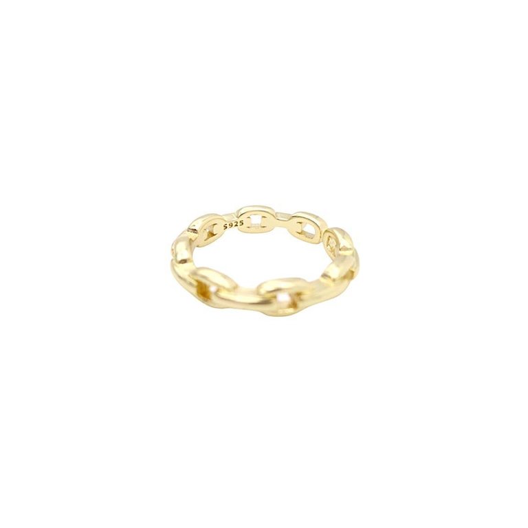 Kikichic Chain Link Small Ring  Gold