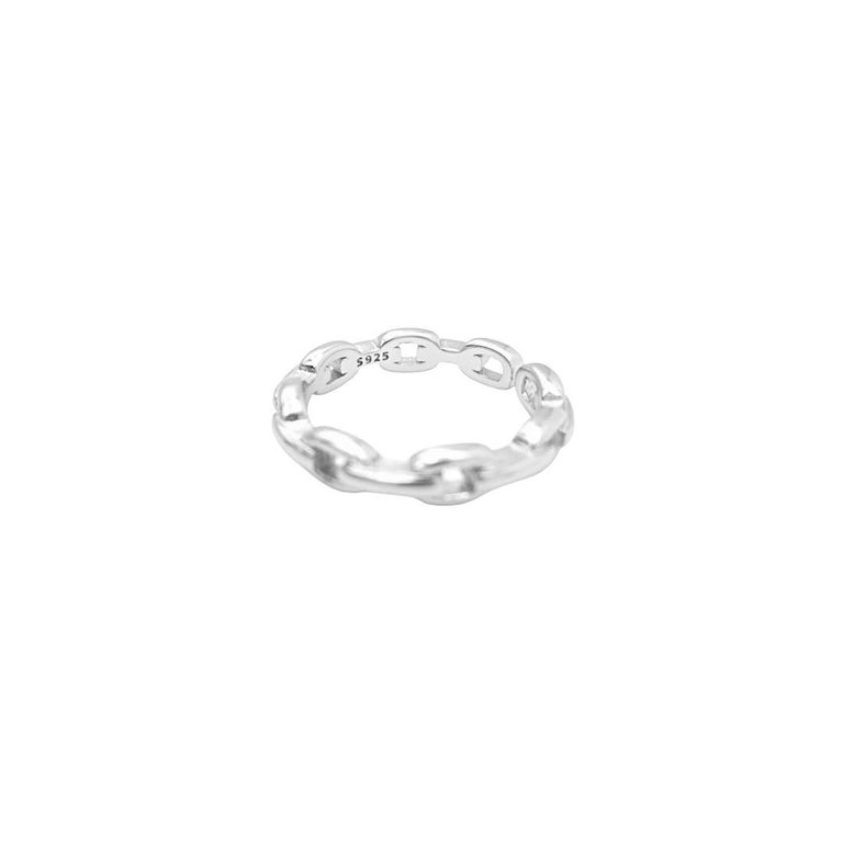 Kikichic Silver Chain Link Ring