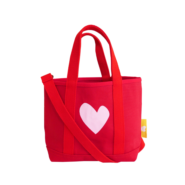 Kerri Rosenthal Imperfect Heart Canvas Mini Tote Cherri