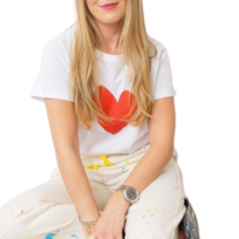 Kerri Rosenthal Suke Tee Imperfect Heart White