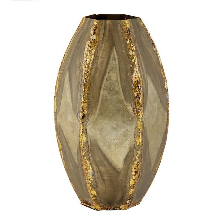 Faire Small Brand Gold Galvanized Planter