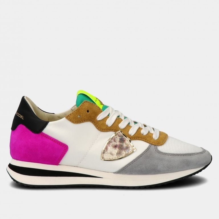 Philippe Model Mondial Sneaker Pop Blanc Fucsia