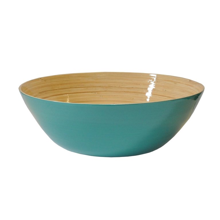 Albert L (punkt) Extra Large Shallow Bamboo Bowl Light Blue