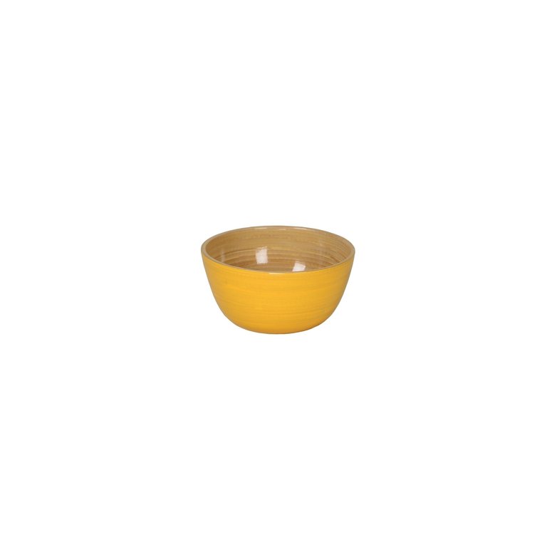 Albert L (punkt) Mini Shallow Bamboo Bowl Yellow