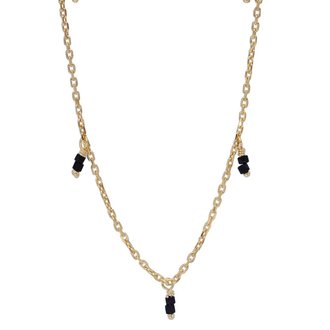Maison Irem Blue Stone Necklace Gold