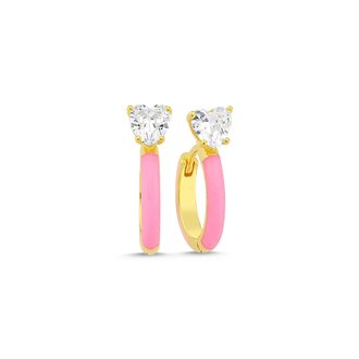 Maison Irem Pink Enamel Barbie Earrings
