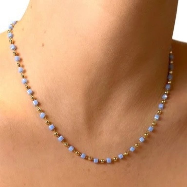 Farrah B In The Mix Necklace Light Blue