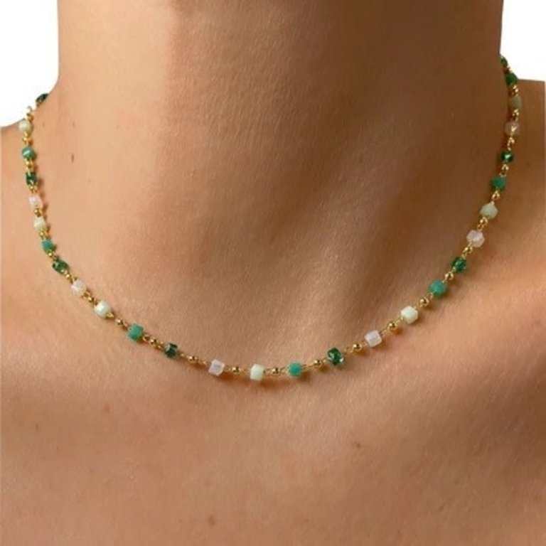 Farrah B In The Mix Necklace Green Mix