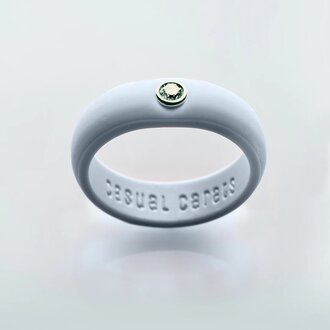 Powder Blue Diamond Silicone Ring