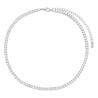 Adina’s Jewels Adina Tennis Choker  Silver 2MM