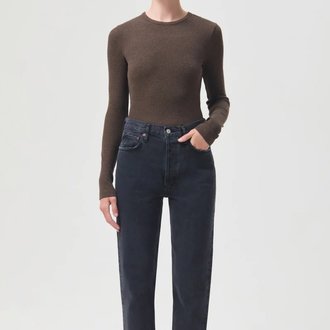 Agolde Alma Shrunken Crewneck Lizard